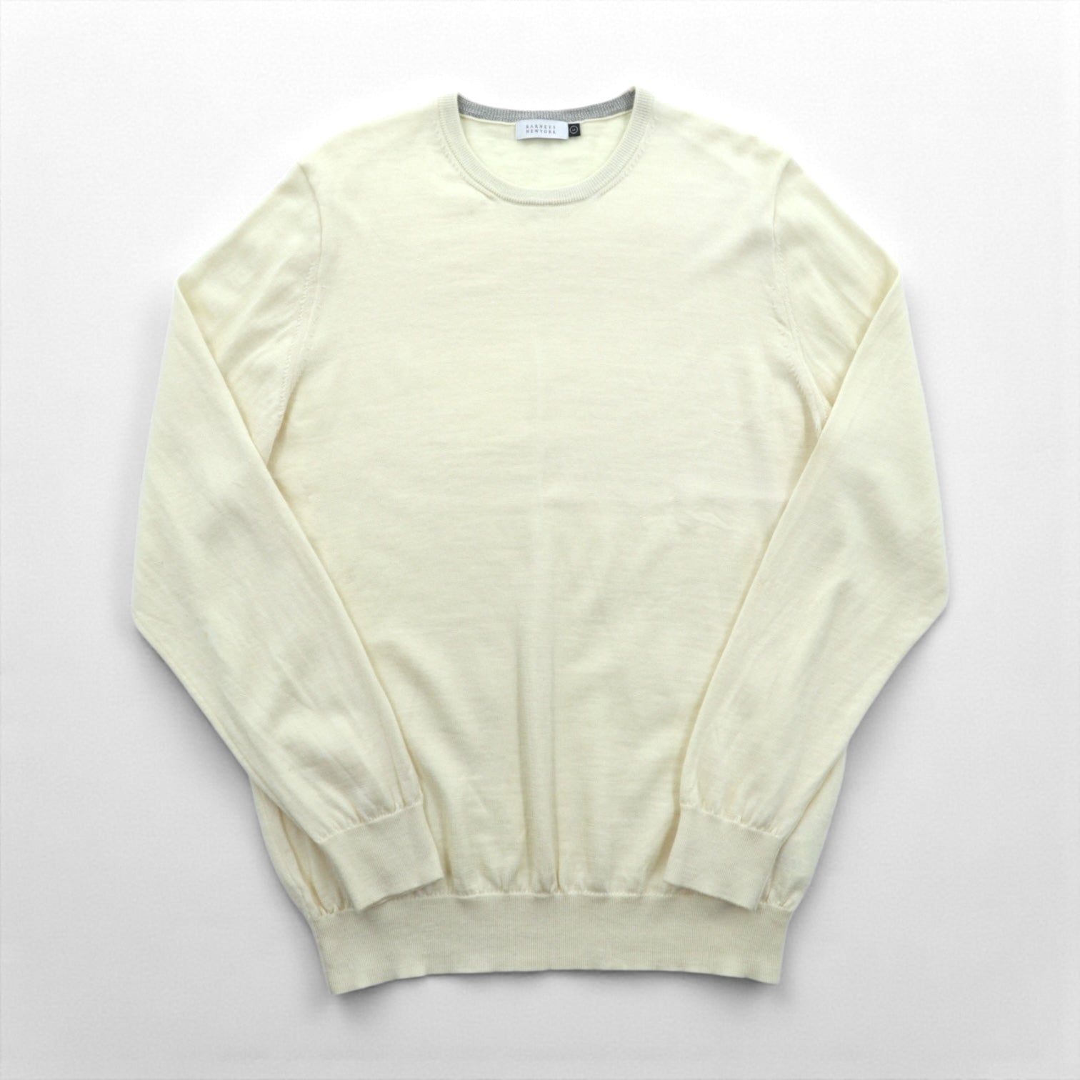 BARNEYS NEW YORK 日本製 ニット セーター L ホワイト ウール 23538519
