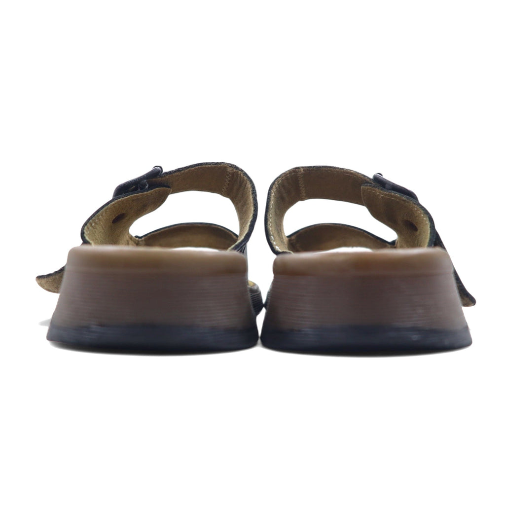 Dr.Martens レザー スライド サンダル 25cm ブラック ロゴ 8A51