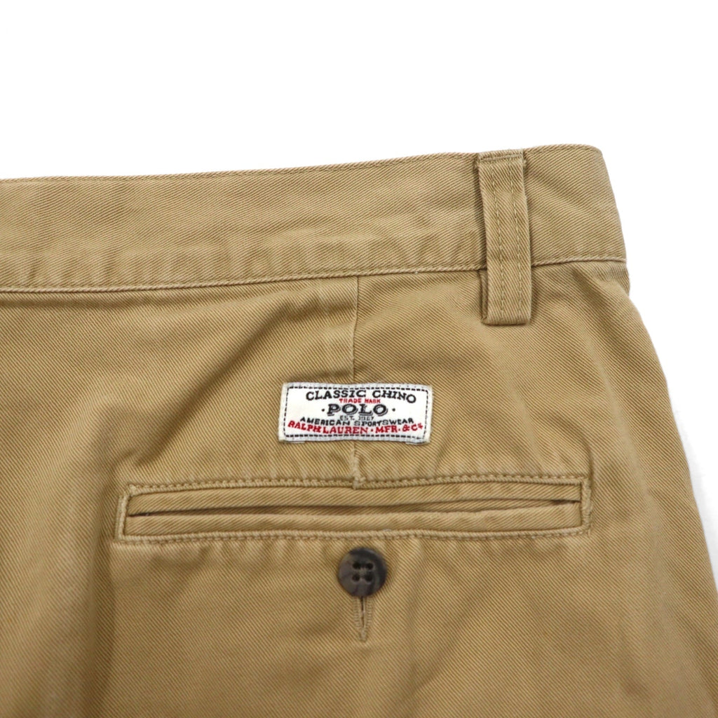Polo by Ralph Lauren anni '90 Polo Chino TYLER SHORT pantaloncini a due pince M beige cotone
