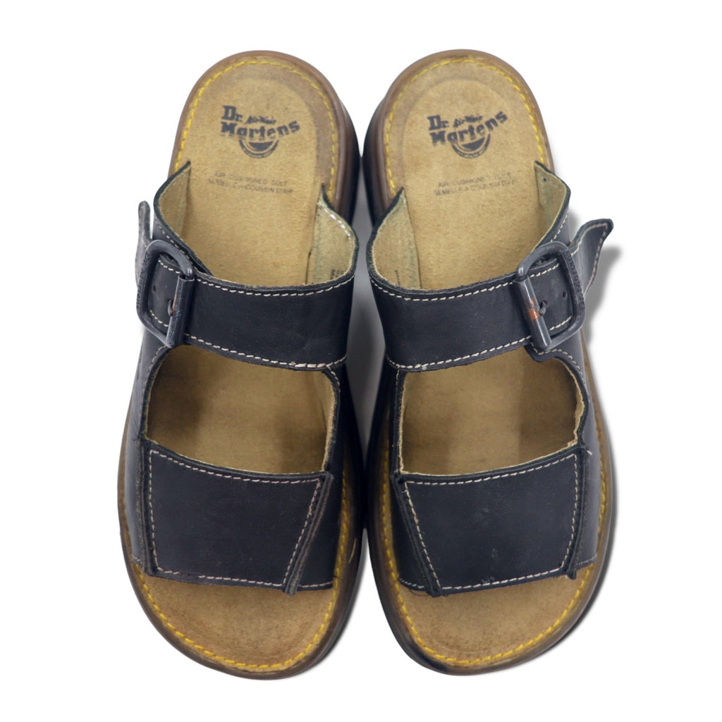 Dr.Martens レザー スライド サンダル 25cm ブラック ロゴ 8A51