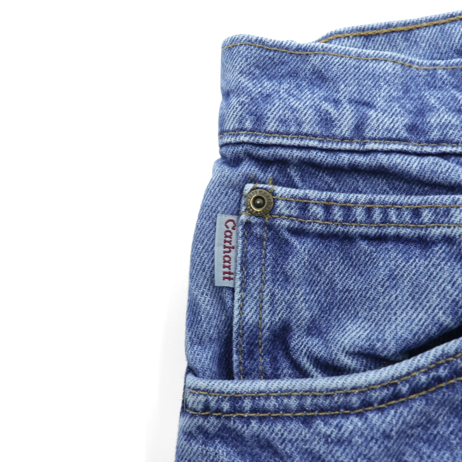 carhartt USA製 フランネルライナー デニムパンツ ジーンズ XL インディゴ 裏地 チェック ビッグサイズ B21DST