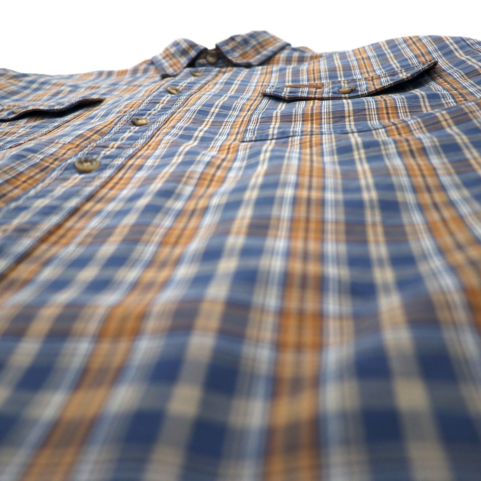 Carhartt Camicia da lavoro in flanella L Blu navy Marrone Cotone Taglia grande