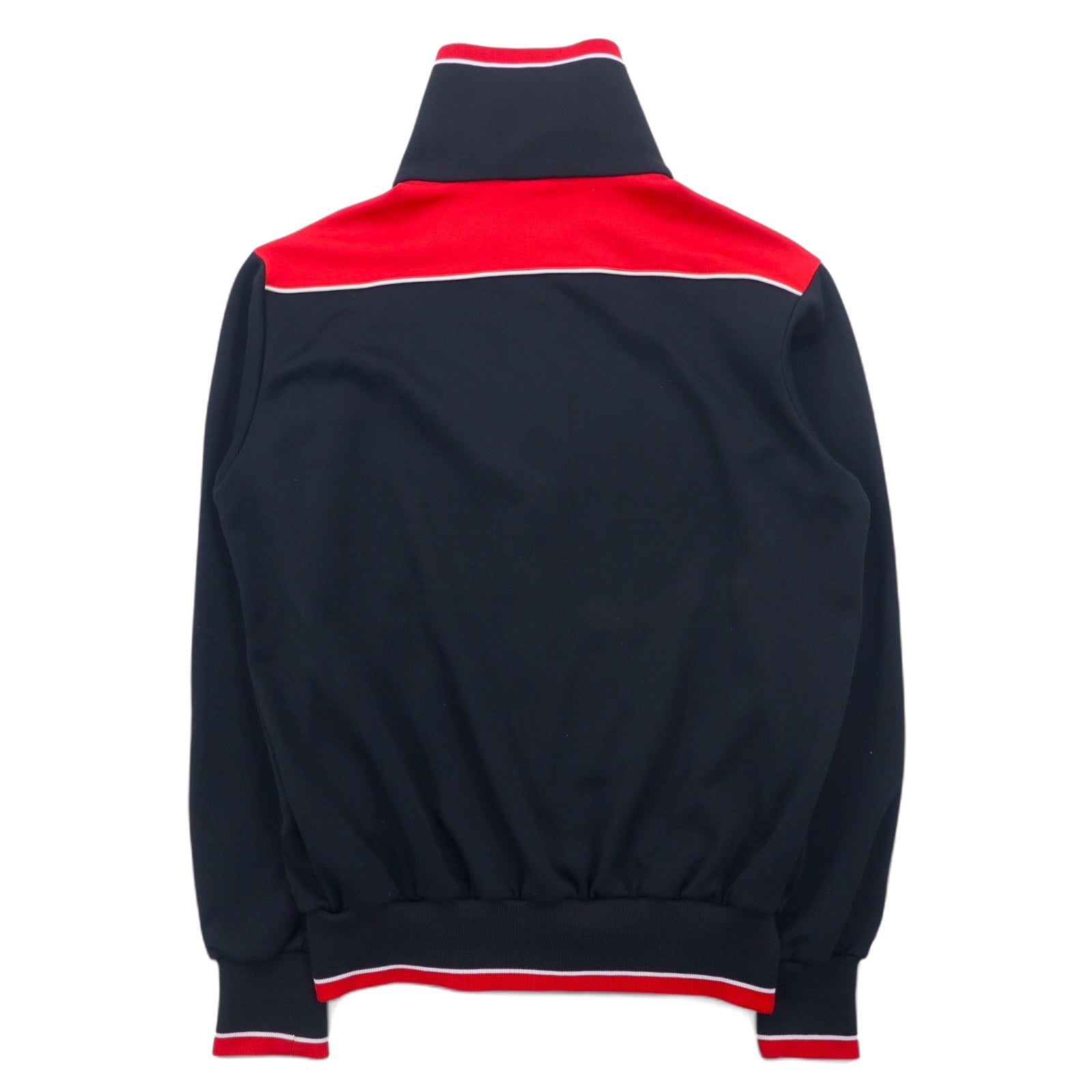 adidas, made in Germania Ovest, anni '70, giacca sportiva, tuta, taglia L, rosso e nero, poliestere, logo trifoglio, prodotta da Descente.