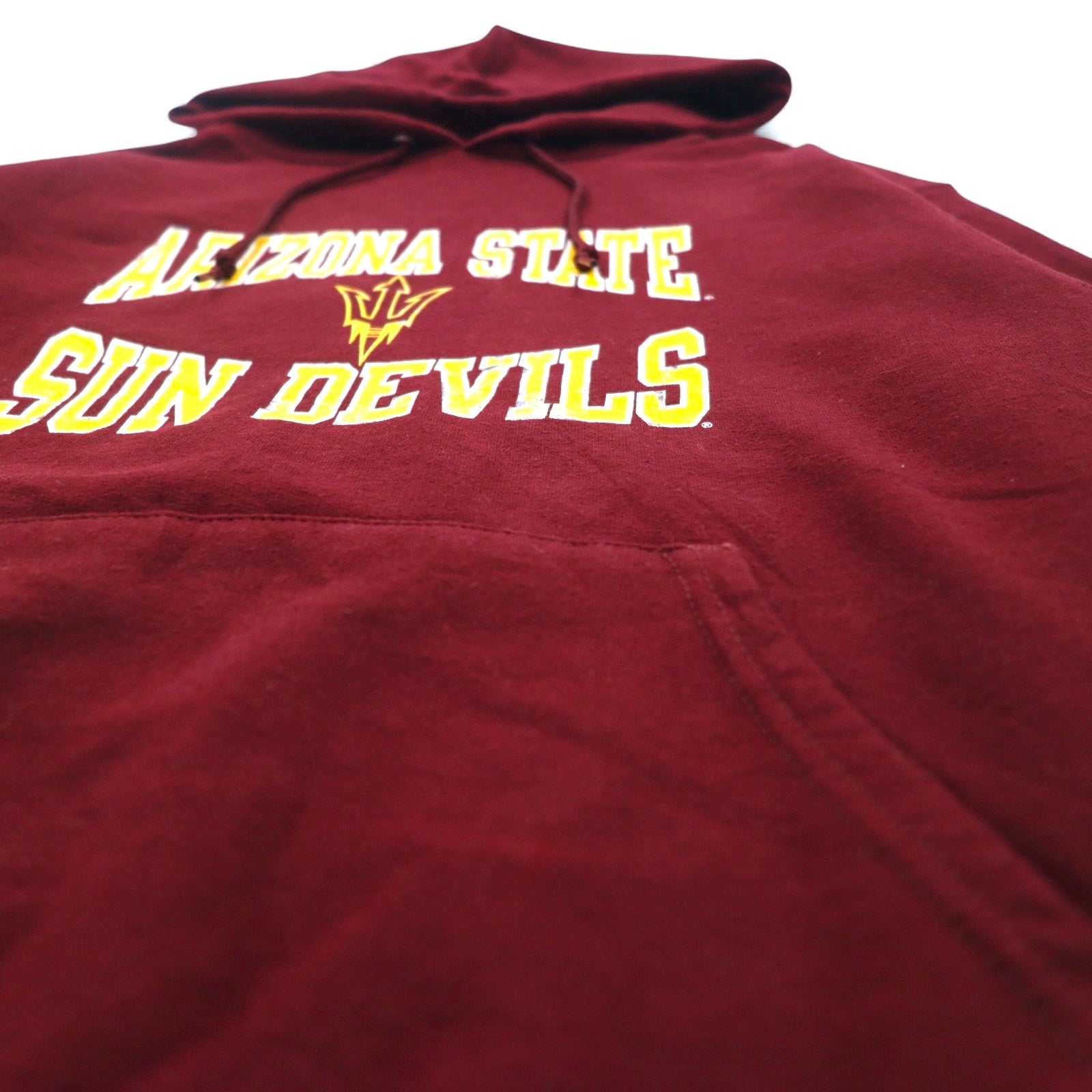 CHAMPION Felpa con cappuccio a pullover stampa college S Bordeaux ECO FLEECE Felpato internamente ARIZONA STATE SUN DEVILS Made in Nicaragua