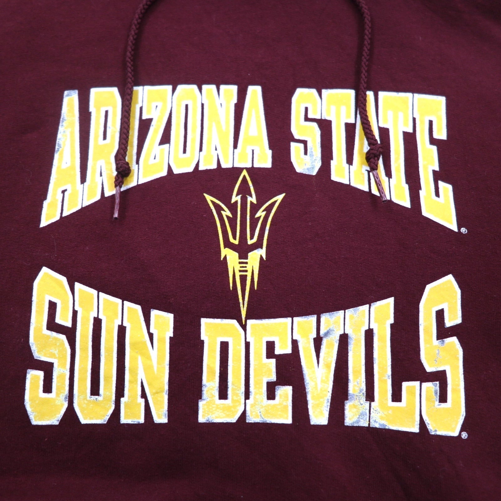 CHAMPION Felpa con cappuccio a pullover stampa college S Bordeaux ECO FLEECE Felpato internamente ARIZONA STATE SUN DEVILS Made in Nicaragua
