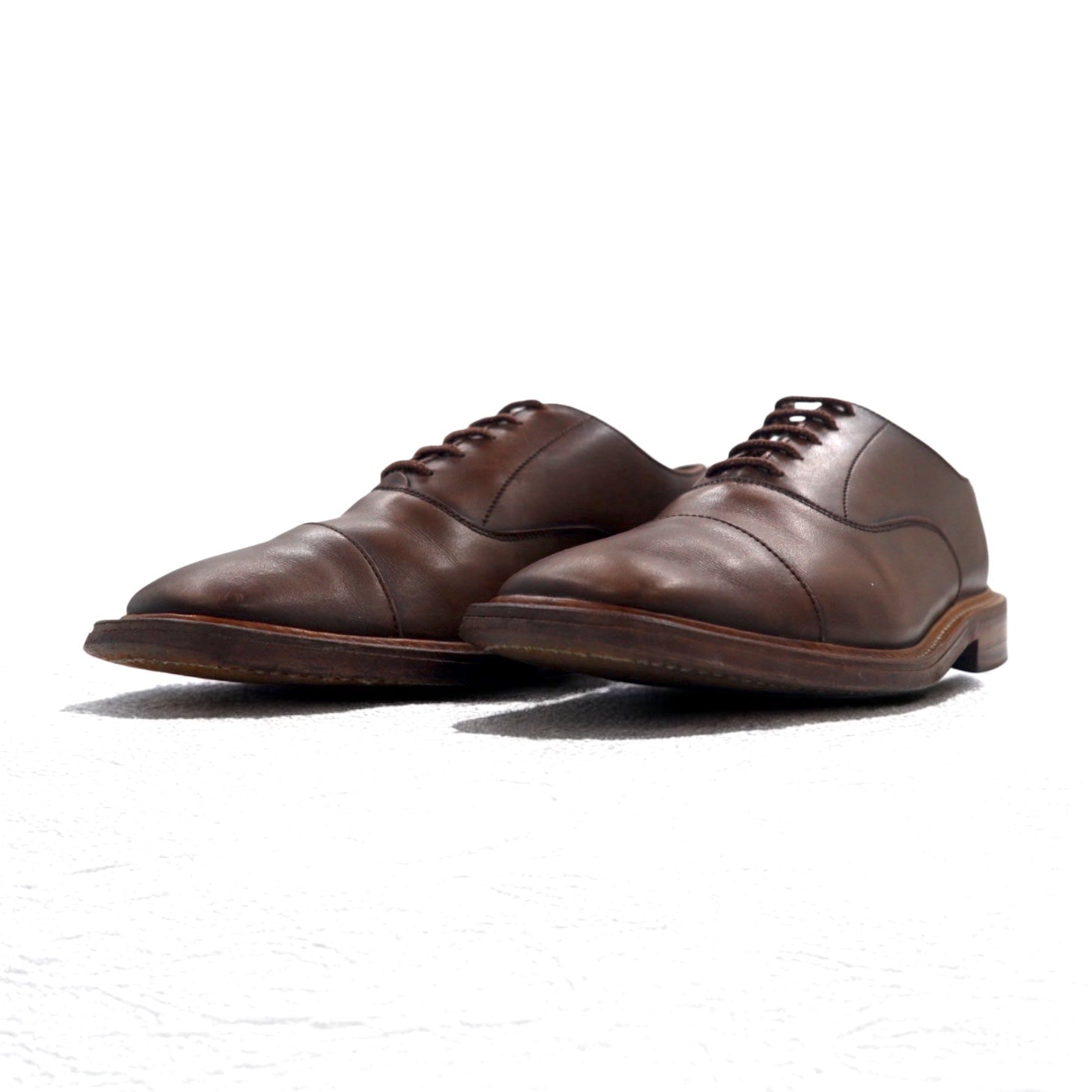 Tricker's × Margaret Howell イングランド製 ドレスシューズ 24.5-25cm ブラウン レザー グッドイヤーウェルト製法 ストレートチップ 6395