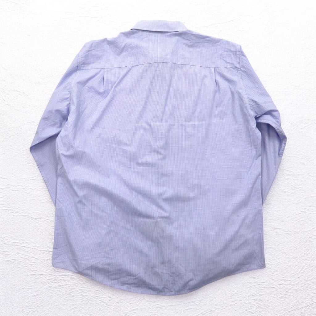 BURBERRY Camicia elegante con inserti Nova Check 2XL blu motivo a quadretti Gingham etichetta attuale taschino sul petto