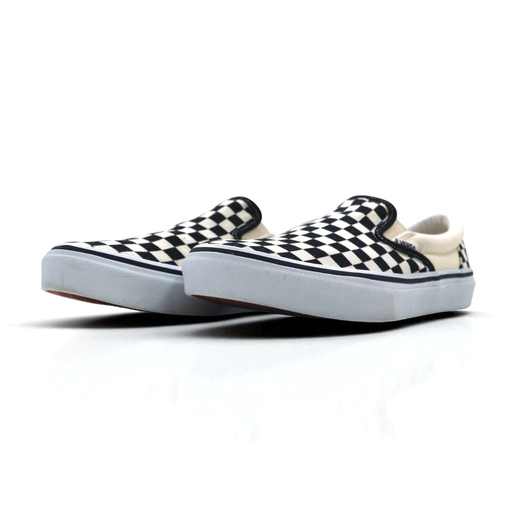 VANS スリッポン SLIP-ON チェッカーフラッグ スニーカー 27.5cm ホワイト ブラック キャンバス V98CLA