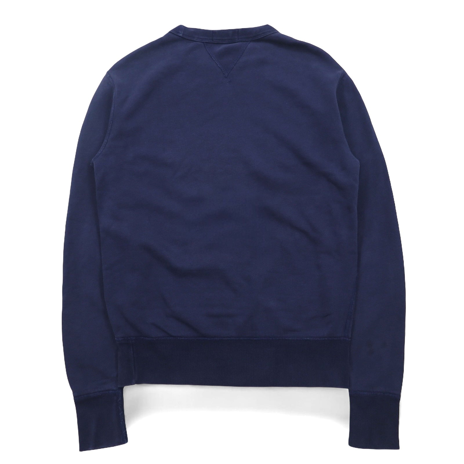 POLO RALPH LAUREN - Felpa girocollo con V anteriore, taglia S, navy, cotone, stampa logo RL