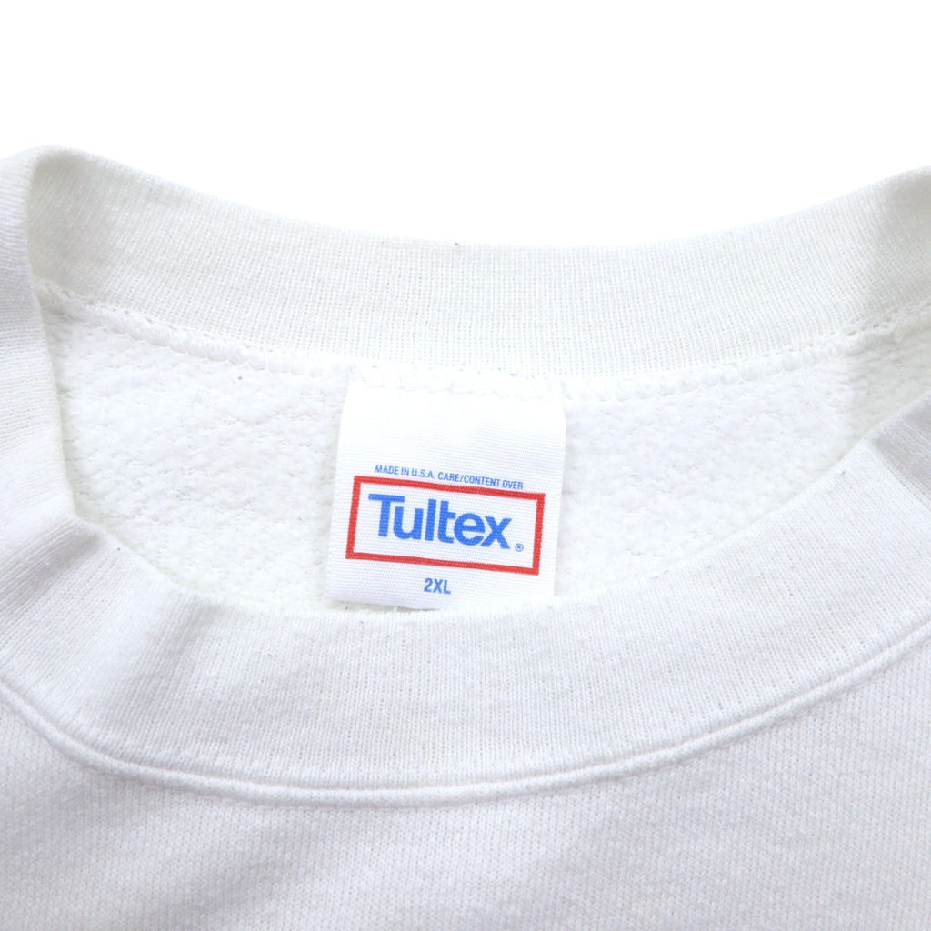 Felpa stampata Tultex, anni '90, Made in USA, 2XL, bianca, cotone, USF&F Sugar Bowl