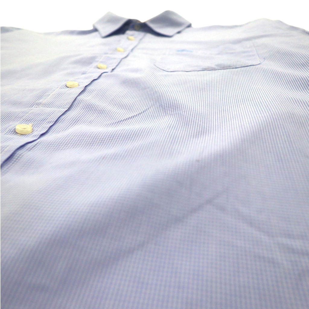 BURBERRY Camicia elegante con inserti Nova Check 2XL blu motivo a quadretti Gingham etichetta attuale taschino sul petto