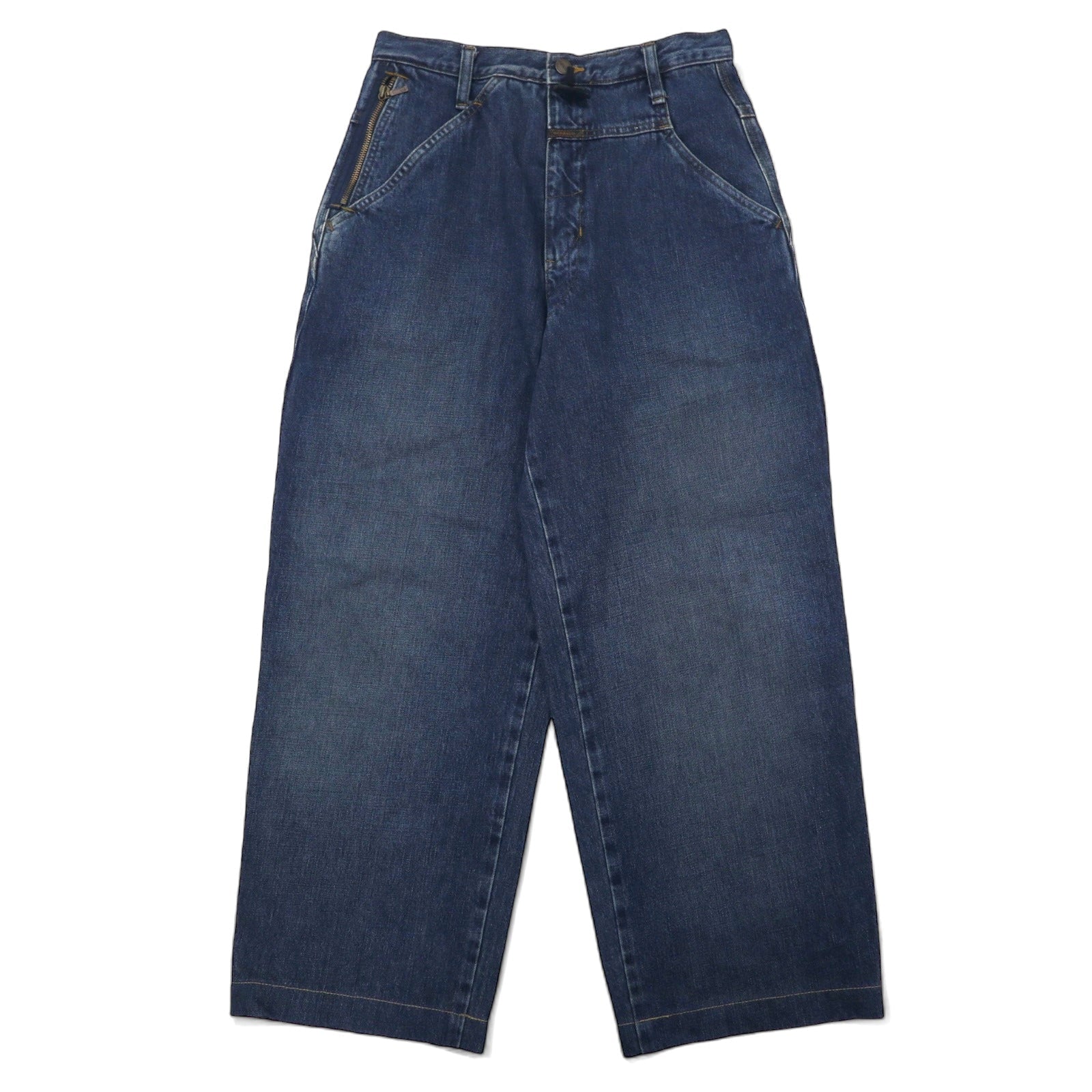 MARITHE FRANCOIS GIRBAUD Jeans affusolati a sacco S blu cotone chiusura lampo made in Japan