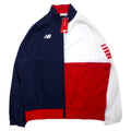 New Balance トラックジャケット ウィンドブレーカー サッカー / フットサル フルジップ M ネイビー トリコロール ポリエステル ビッグサイズ JMJF0400 未使用品