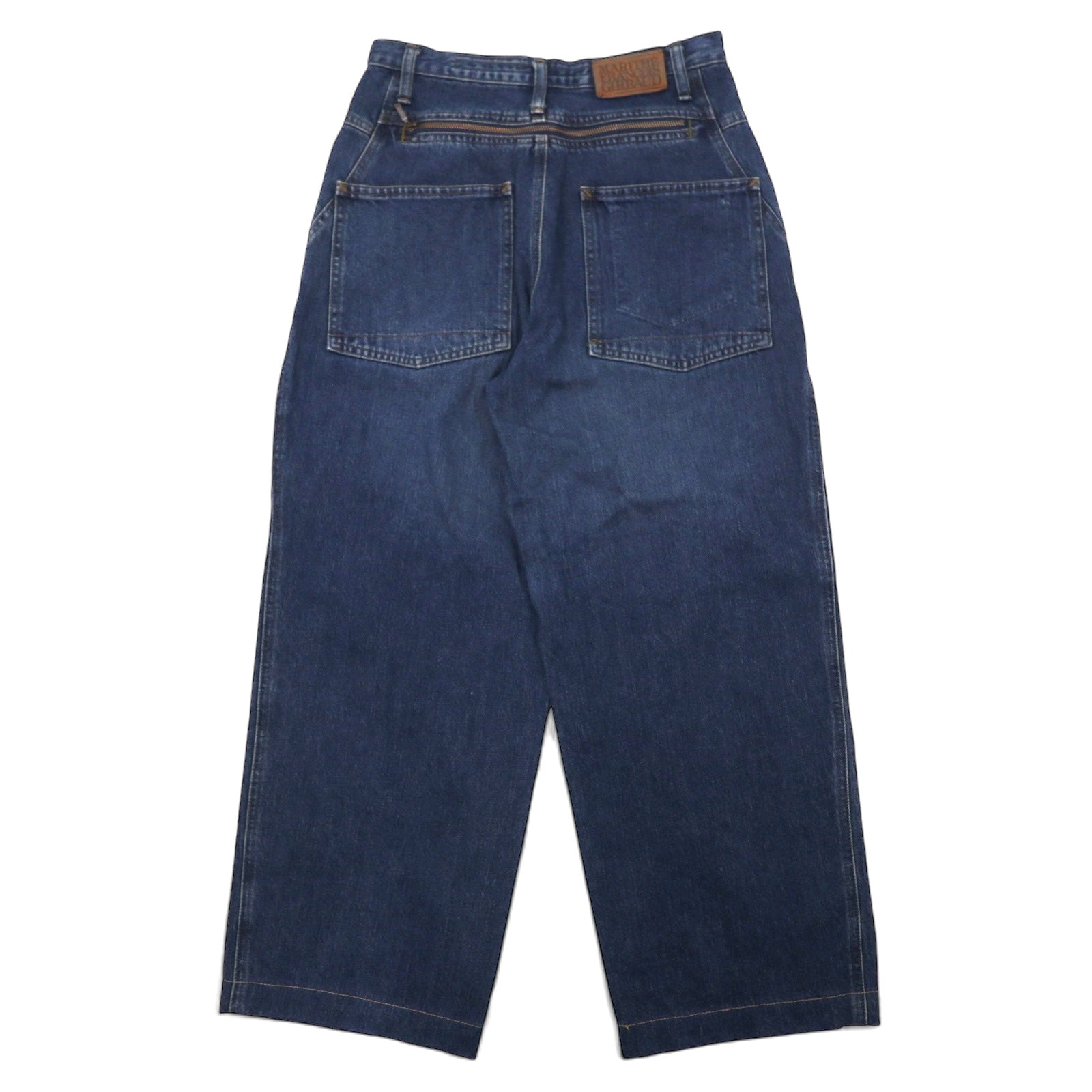 MARITHE FRANCOIS GIRBAUD Jeans affusolati a sacco S blu cotone chiusura lampo made in Japan