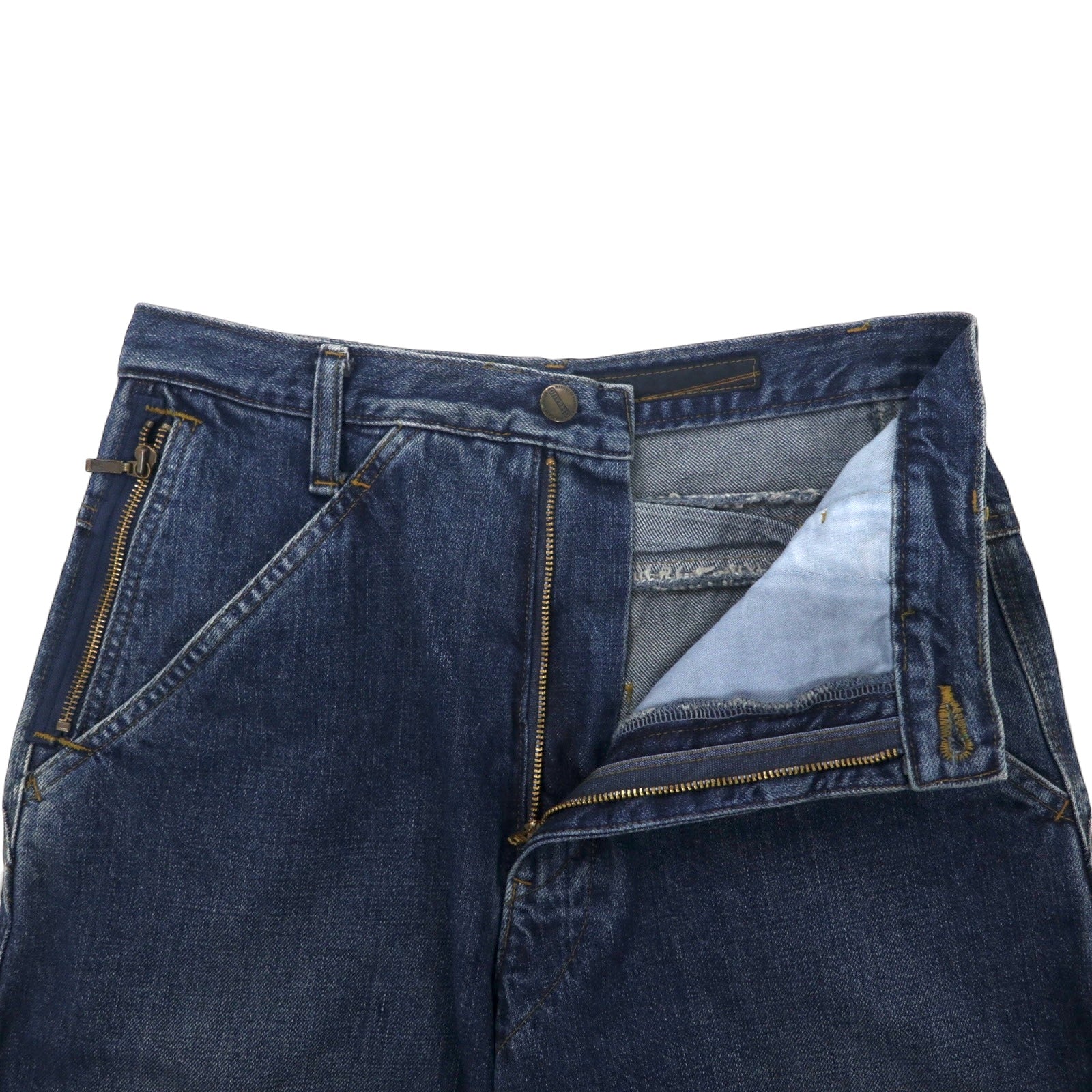 MARITHE FRANCOIS GIRBAUD Jeans affusolati a sacco S blu cotone chiusura lampo made in Japan