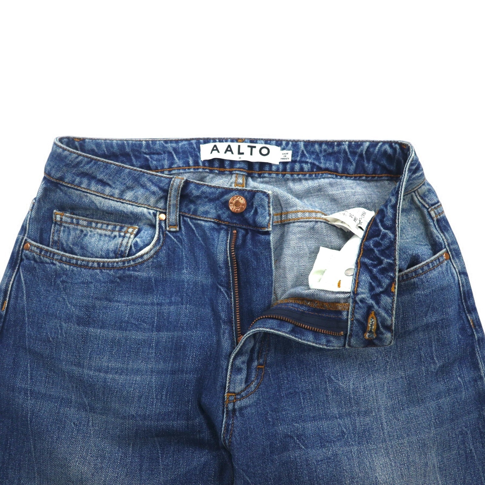 AALTO Jeans in denim affusolati taglia 34 indaco blu PRA3-LM-1001 Made in Turchia
