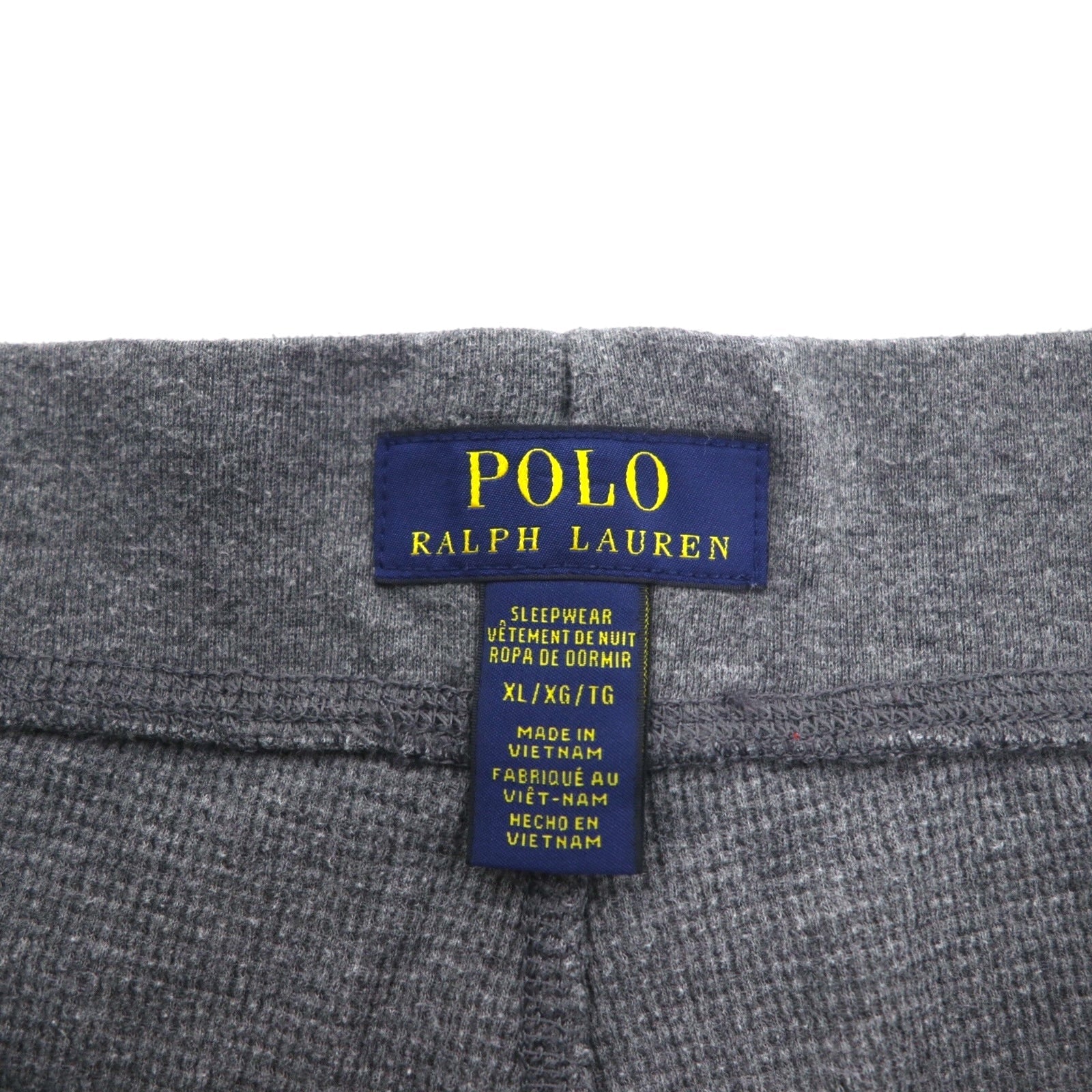 POLO RALPH LAUREN Pantaloni termici easy jogger XL grigi con ricamo small pony SLEEPWEAR