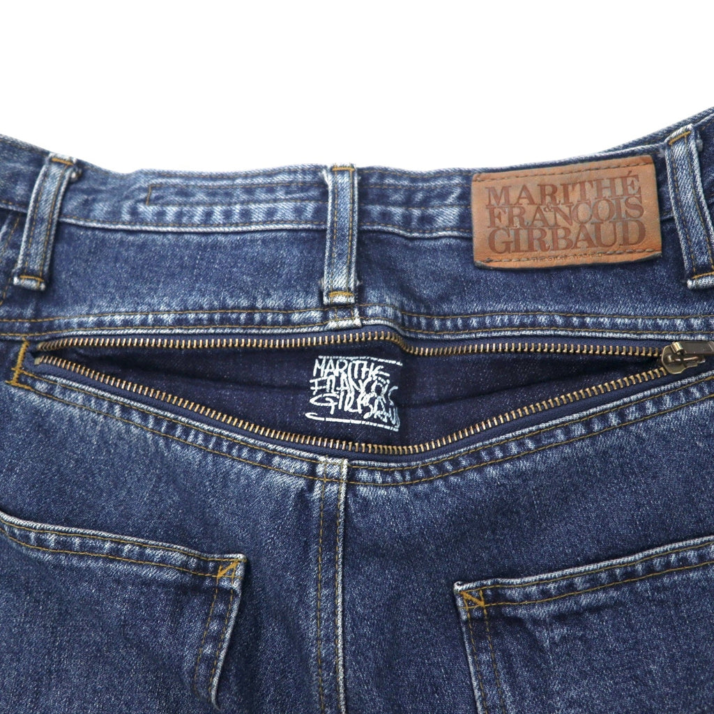 MARITHE FRANCOIS GIRBAUD Jeans affusolati a sacco S blu cotone chiusura lampo made in Japan