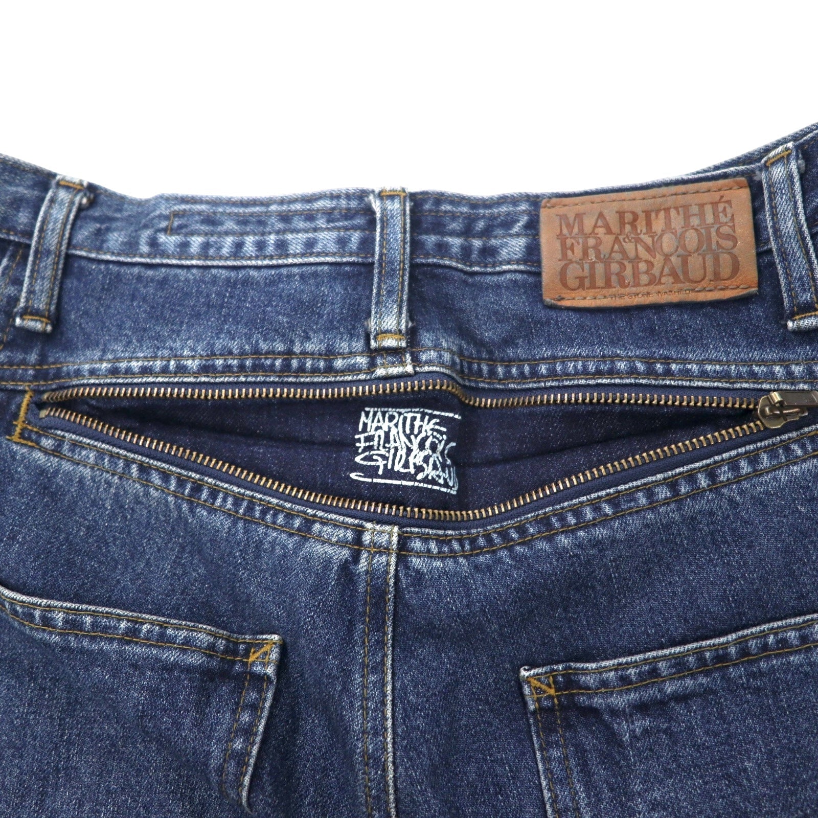 MARITHE FRANCOIS GIRBAUD Jeans affusolati a sacco S blu cotone chiusura lampo made in Japan