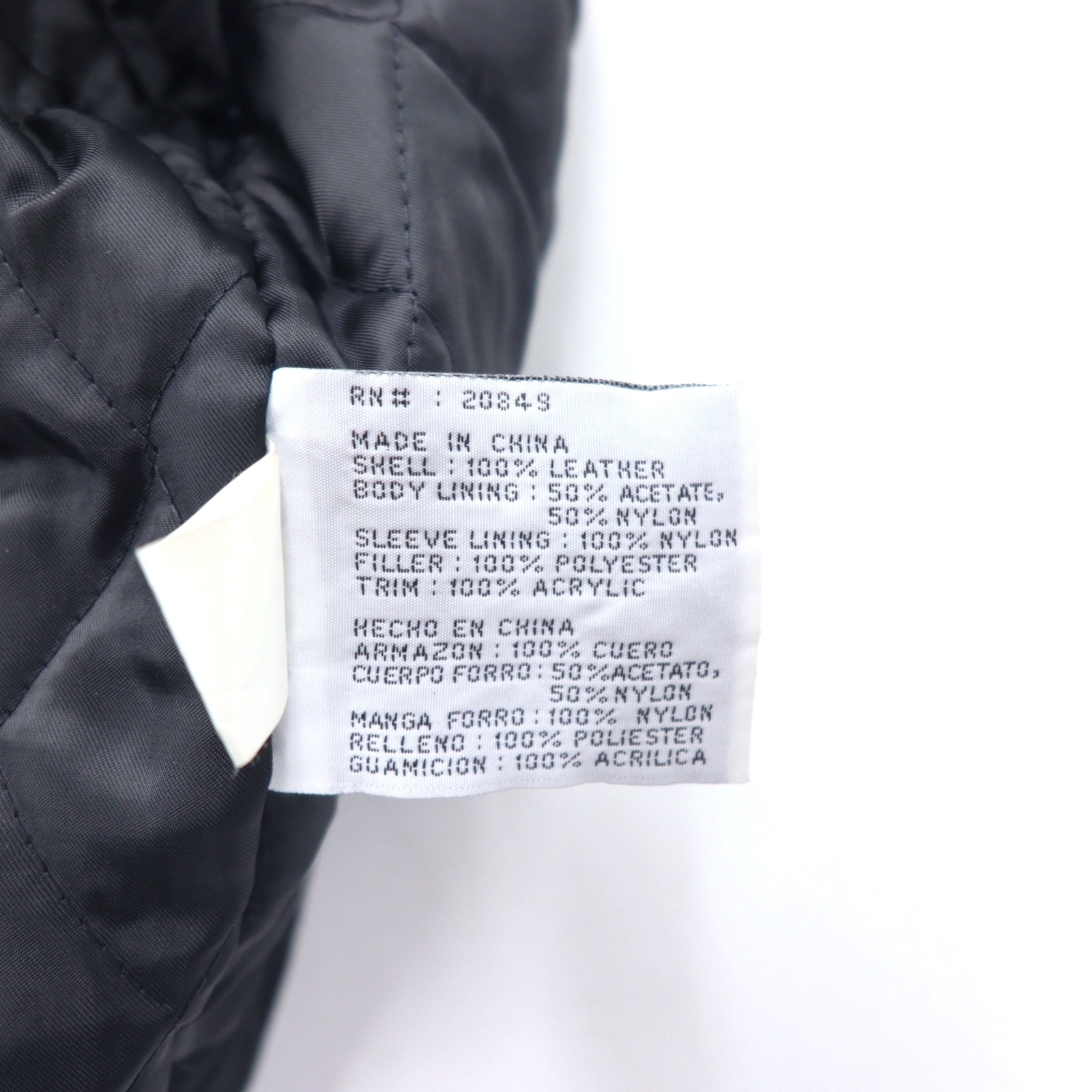 Anni '90 Michael Hoban WHEREMI Giacca in pelle da motociclista singola con bandiera americana, taglia M, colore nero, in pelle BUD