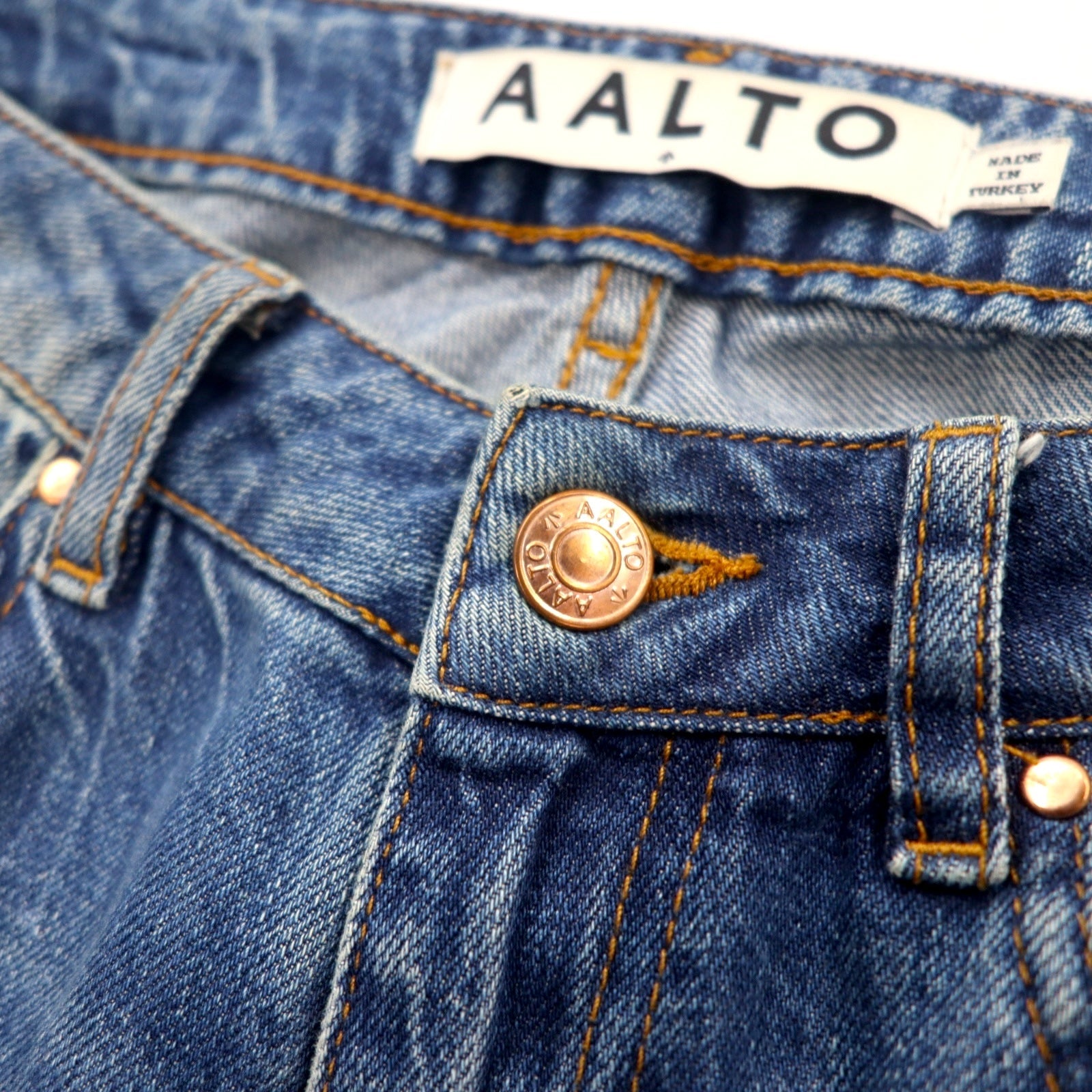 AALTO Jeans in denim affusolati taglia 34 indaco blu PRA3-LM-1001 Made in Turchia