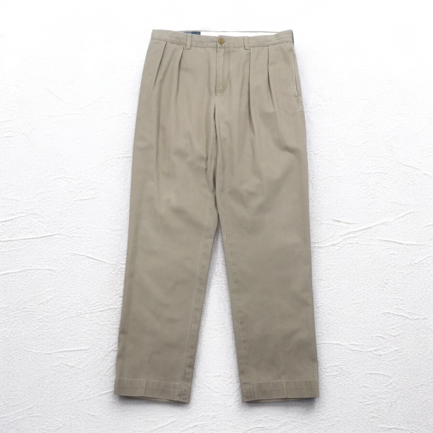 Polo by Ralph Lauren 90年代 ポロチノ タック ワイド チノパンツ L ベージュ ETHAN PANT スリランカ製