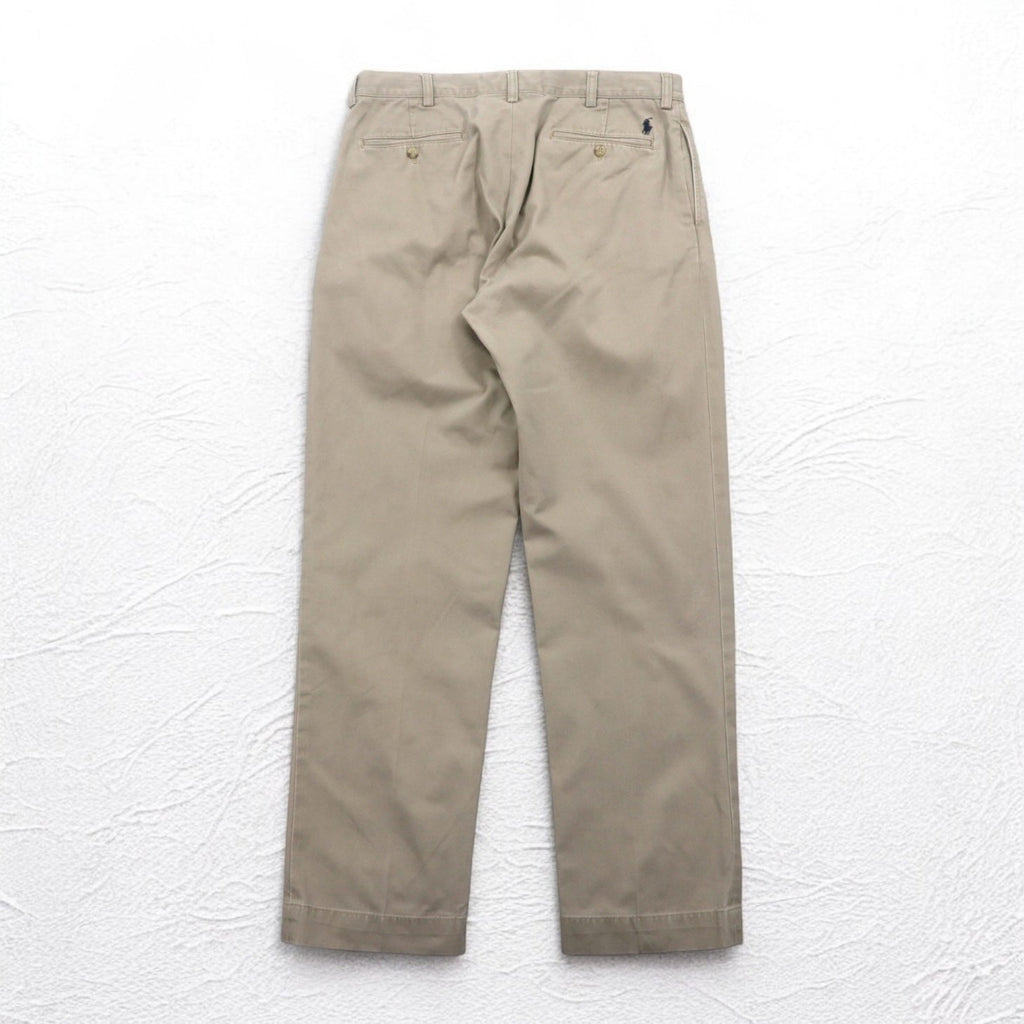 Polo by Ralph Lauren 90年代 ポロチノ タック ワイド チノパンツ L ベージュ ETHAN PANT スリランカ製