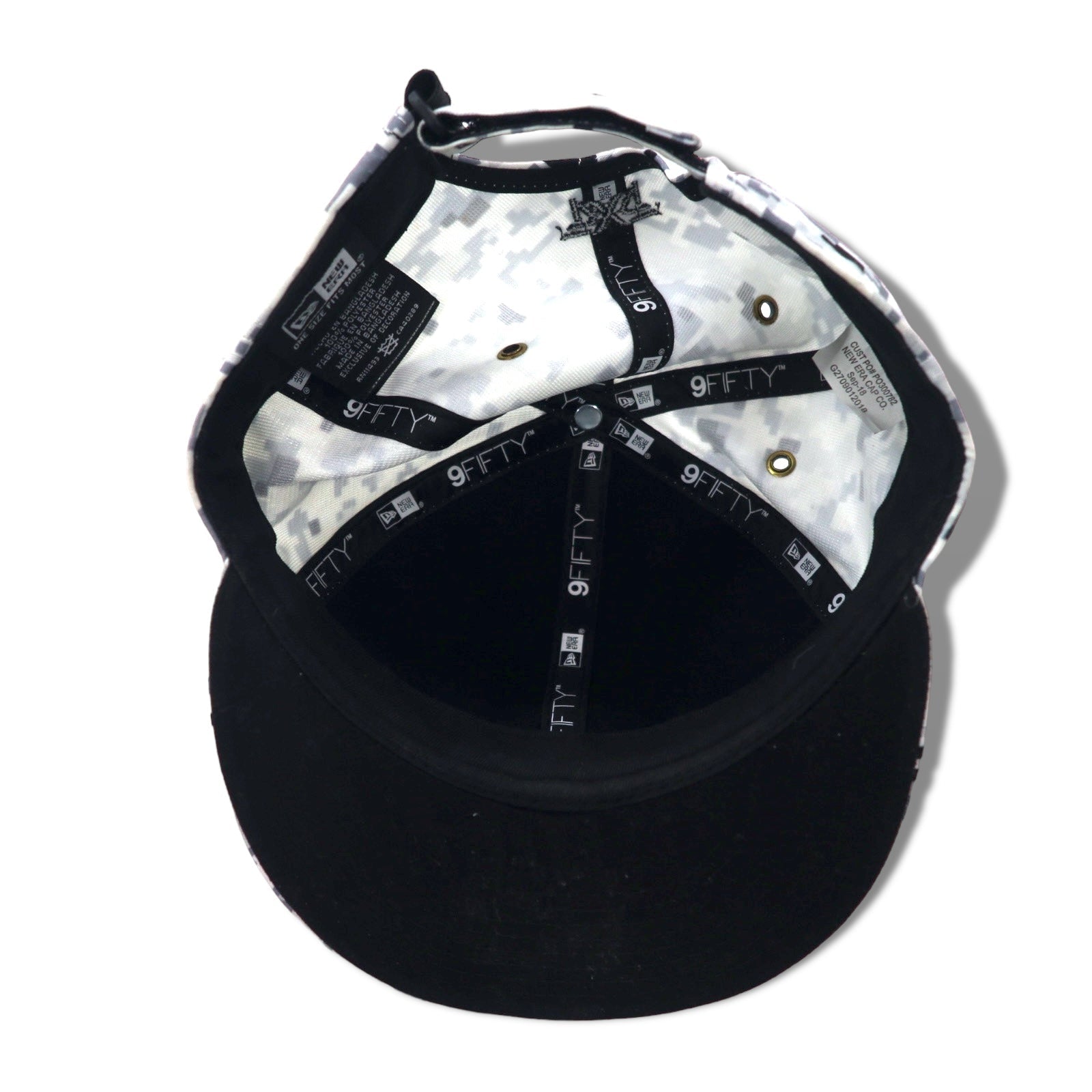 NEW ERA × PXG ベースボールキャップ ONE スナップバック グレー デジタルカモ ポリエステル ロゴプレート FAIRWAY CAMO 9TWENTY CAP