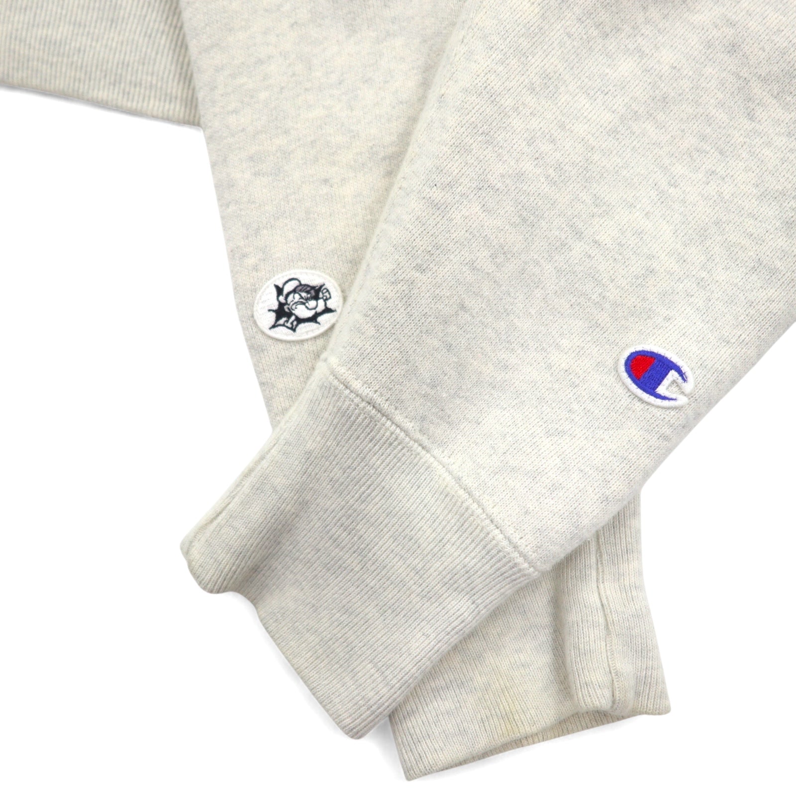 BEAMS × Champion × POPEYE Reverse Weave Pullover con cappuccio L Grigio Cotone 40° Anniversario Collaborazione Etichetta blu replica C8-J124