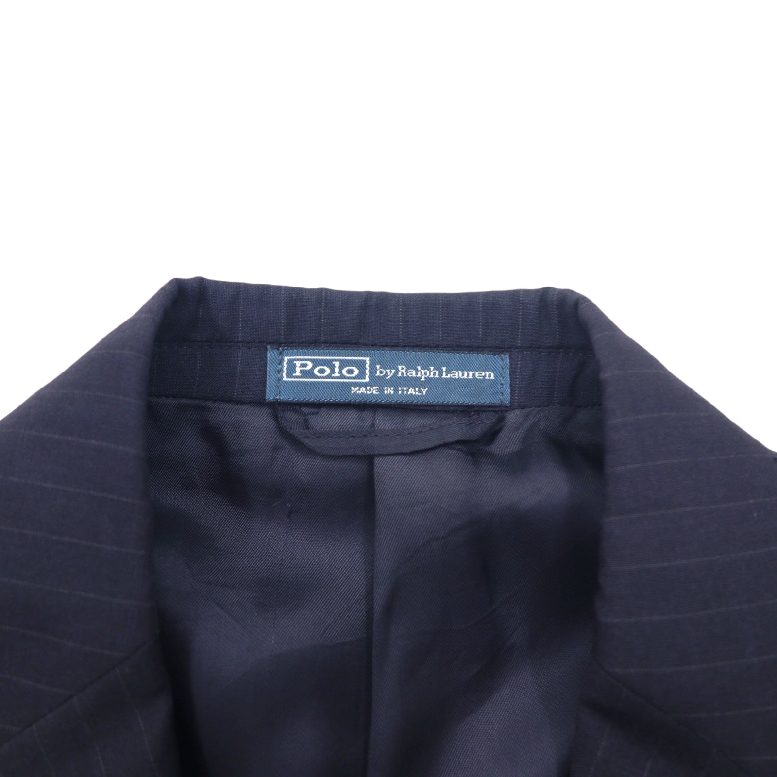 Polo by Ralph Lauren Giacca sartoriale 2 bottoni L blu navy gessato in lana (Made in Italy)