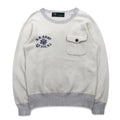 FELPA girocollo FAT M Off-white Grigio tasche a patta U.S.ARMY