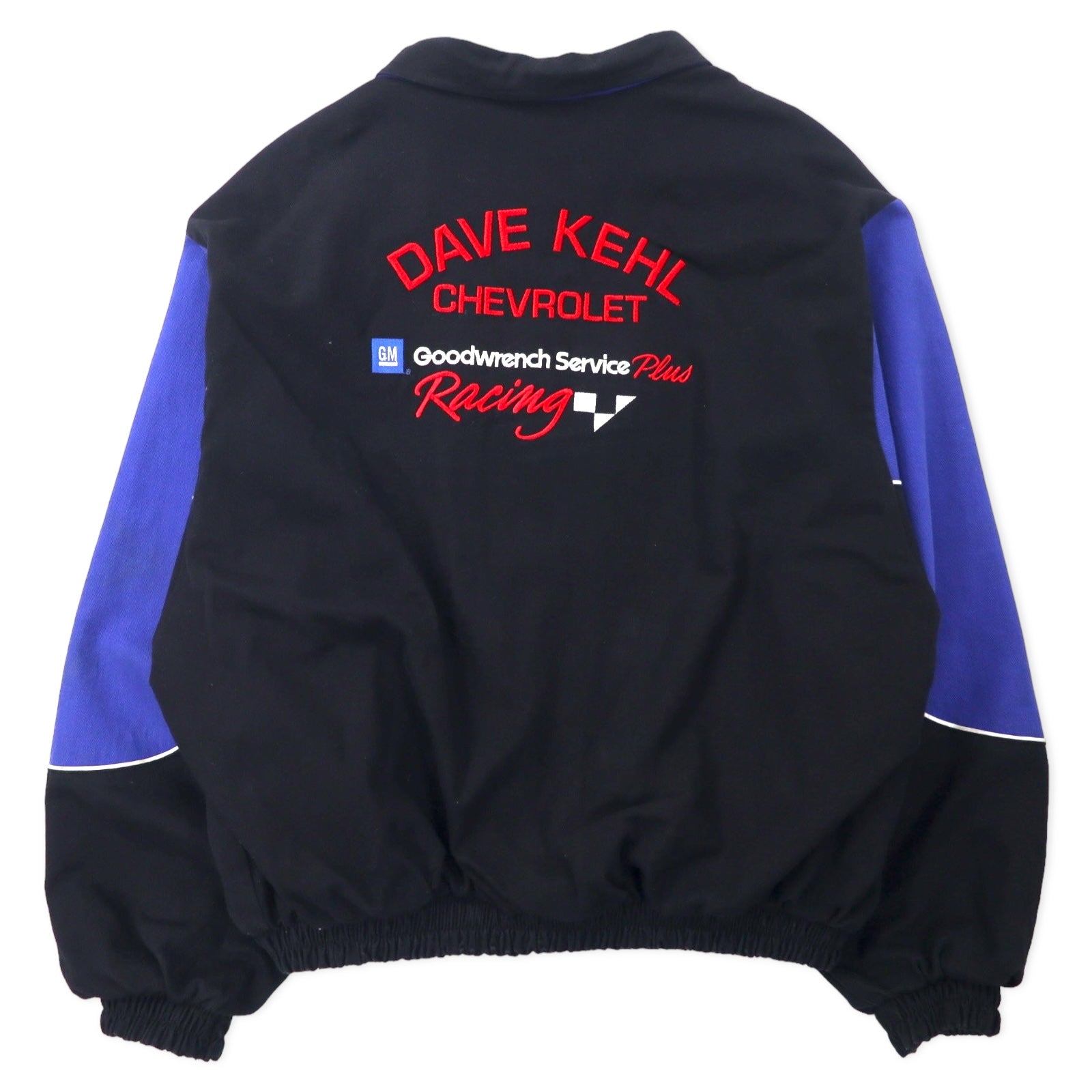 Ashley Giacca da corsa USA XL Nera Cotone Bottoni automatici DAVE KEHL CHEVROLET Ricamo posteriore Taglia grande