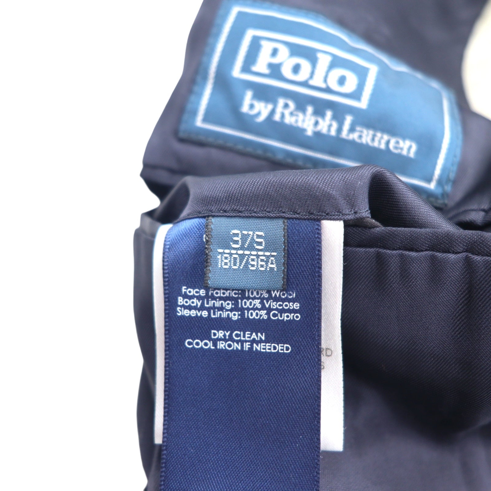 Polo by Ralph Lauren Giacca sartoriale 2 bottoni L blu navy gessato in lana (Made in Italy)