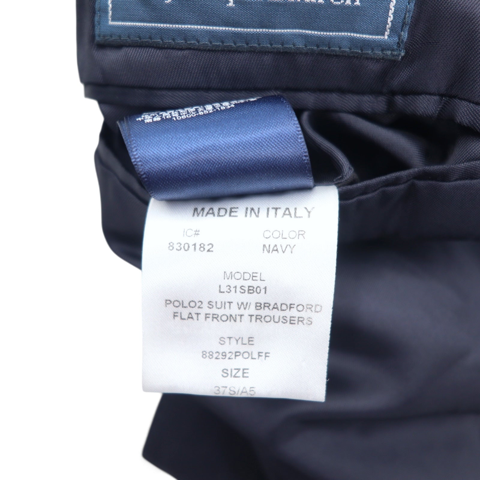 Polo by Ralph Lauren Giacca sartoriale 2 bottoni L blu navy gessato in lana (Made in Italy)