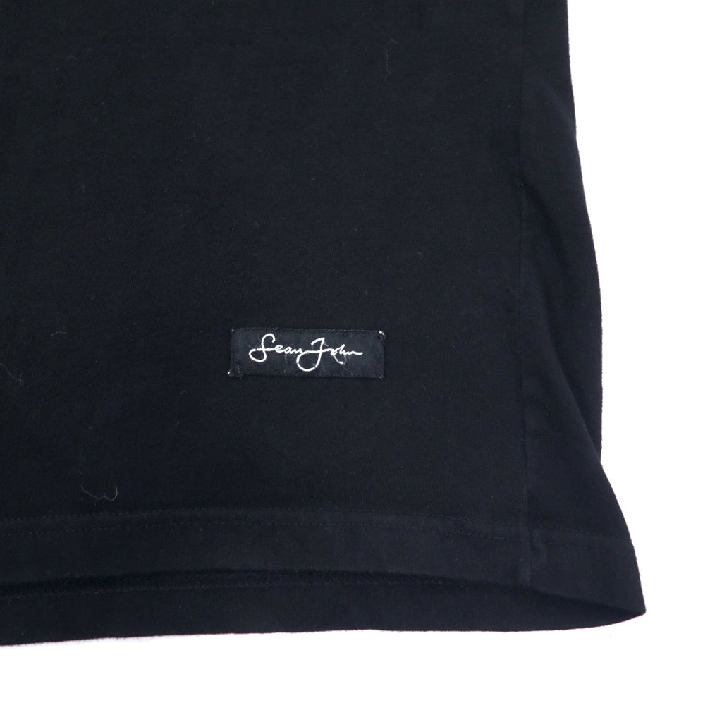 SEAN JOHN 00年代 ビッグシルエット プリント Tシャツ XXL ブラック コットン レコード LIMITED COLLECTION ビッグサイズ