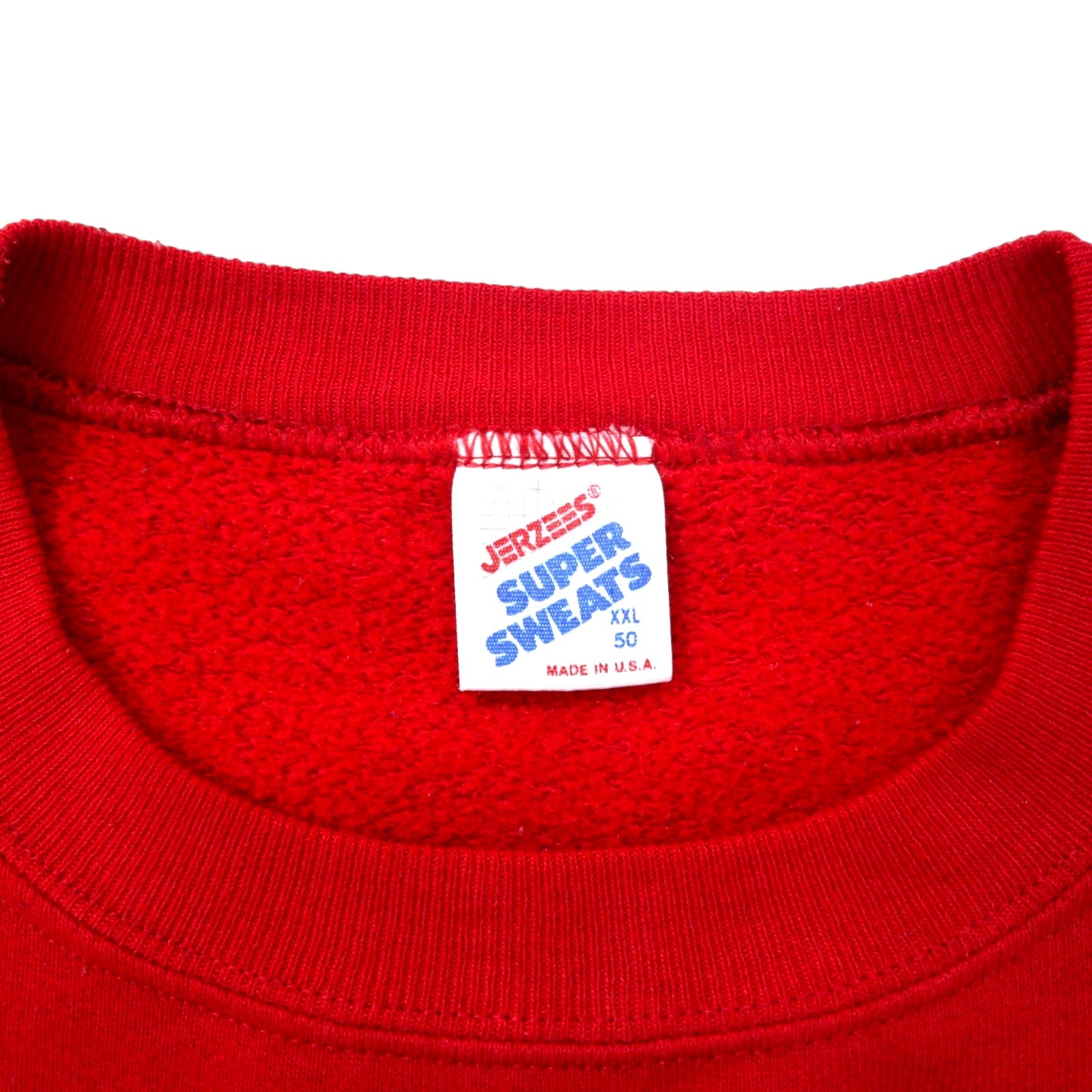 Felpa stampata JERZEES anni '90, Made in USA, taglia XXL, colore rosso, in cotone, BELKNAP SAFETY RECORD