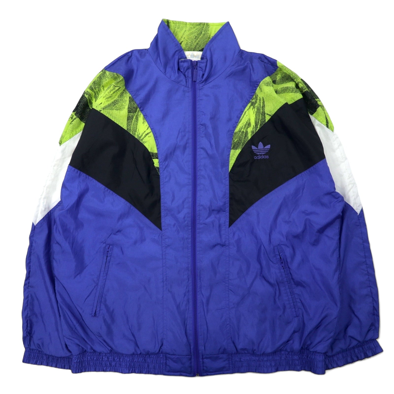 adidas Giacca a vento nylon anni '90 Track jacket XL Blu Logo Trifoglio