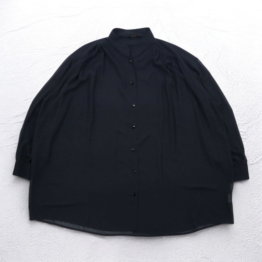 Italia Ya Overshirt L Nero Taglia grande La Moda GOJI Prodotto in Giappone