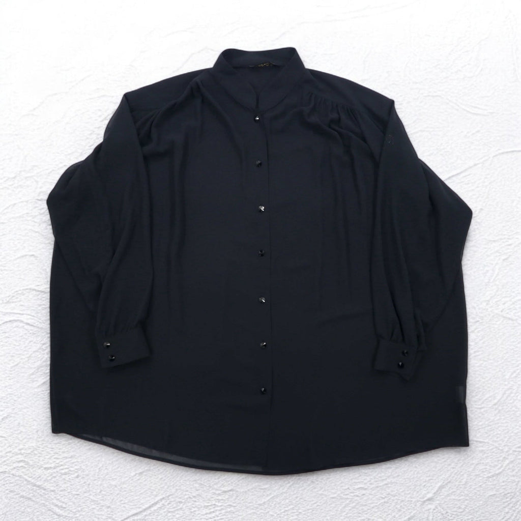 Italia Ya Overshirt L Nero Taglia grande La Moda GOJI Prodotto in Giappone