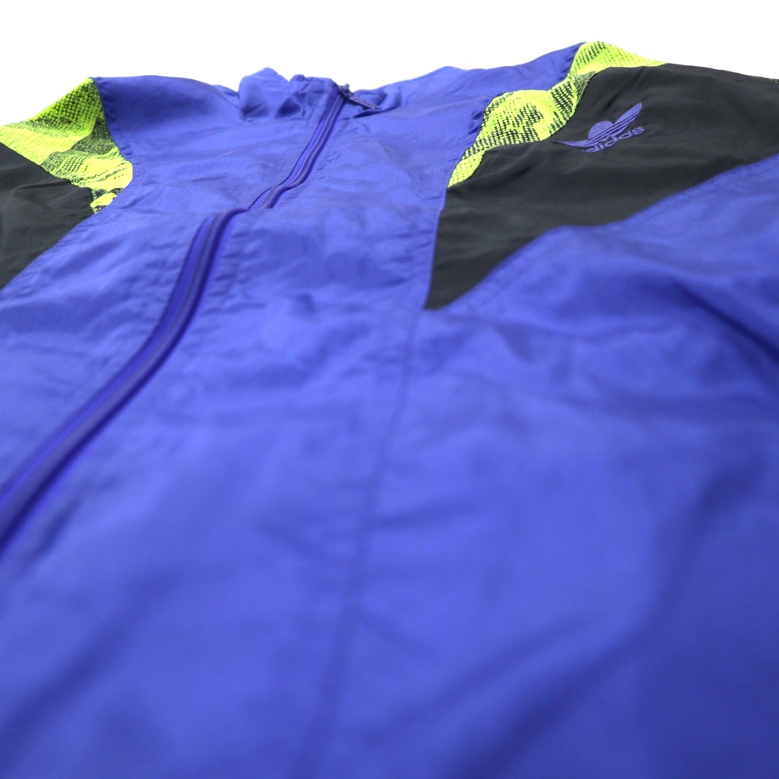 adidas Giacca a vento nylon anni '90 Track jacket XL Blu Logo Trifoglio