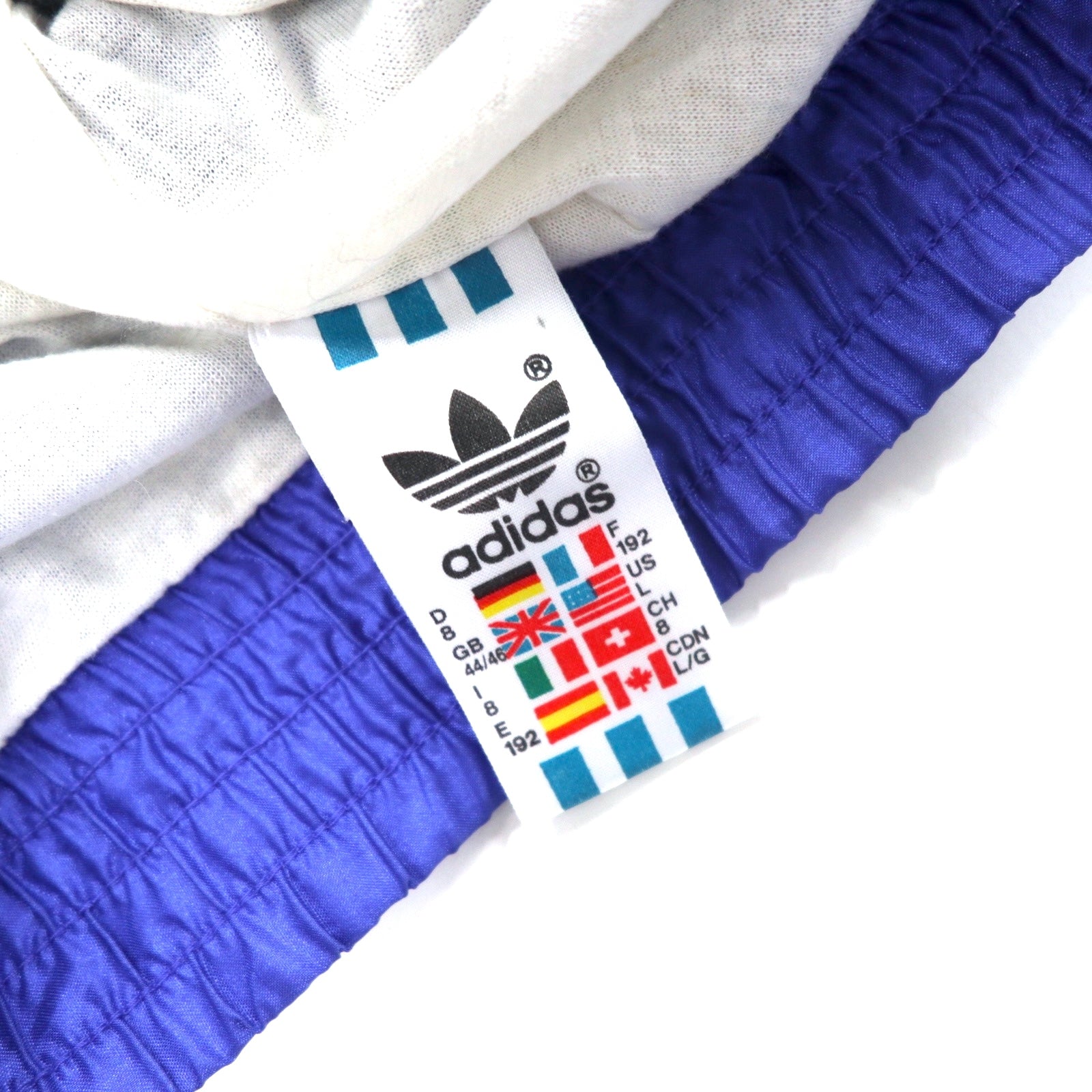 adidas Giacca a vento nylon anni '90 Track jacket XL Blu Logo Trifoglio