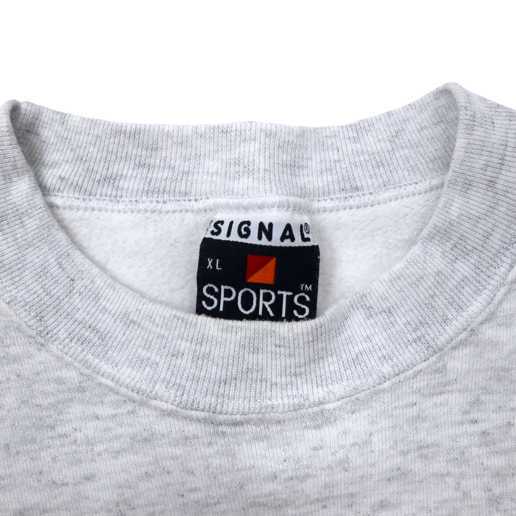 Felpa da college SIGNAL SPORTS made in USA anni '90, stampa, XL, grigia, cotone felpato, NCAA FLORIDA STATE