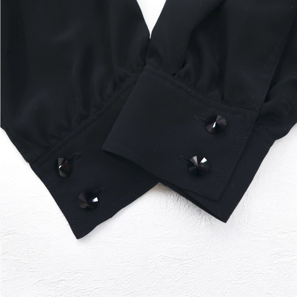 Italia Ya Overshirt L Nero Taglia grande La Moda GOJI Prodotto in Giappone