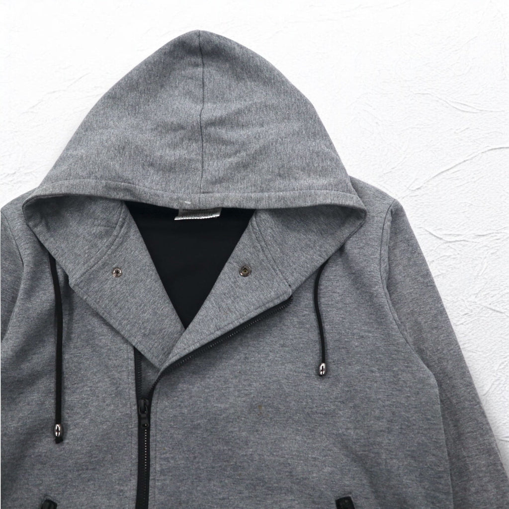 KATHARINE HAMNETT LONDON ダブルジップ ライダース パーカー L グレー