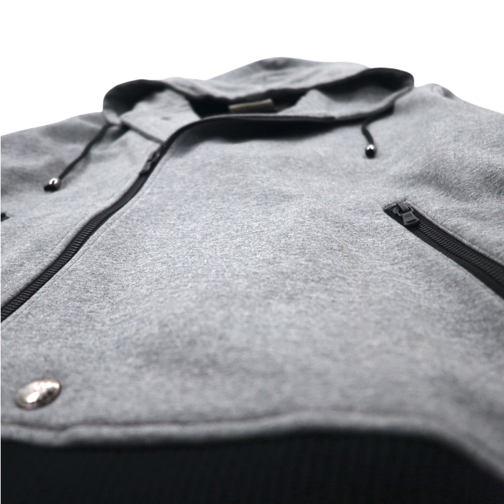 KATHARINE HAMNETT LONDON ダブルジップ ライダース パーカー L グレー