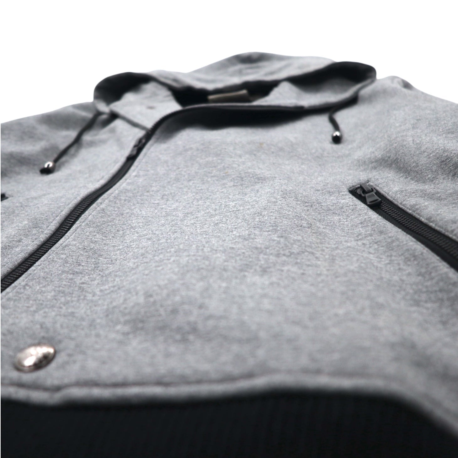 KATHARINE HAMNETT LONDON ダブルジップ ライダース パーカー L グレー