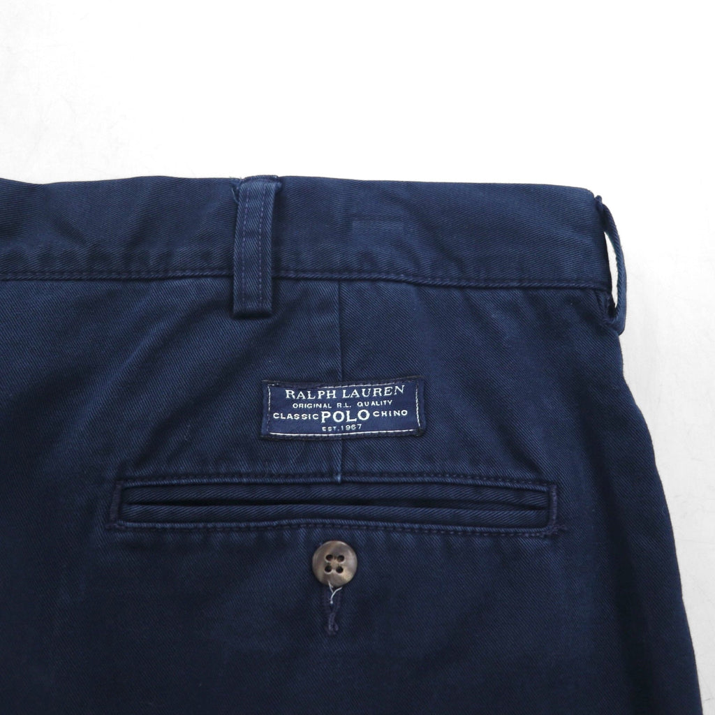 Polo Ralph Lauren 90年代  ポロチノ ２タック ワイド チノパンツ XL ネイビー ANDREW PANT