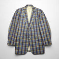 70s USA Vintage Jacket Freg's 2B テーラードジャケット M ブルー マドラス チェック
