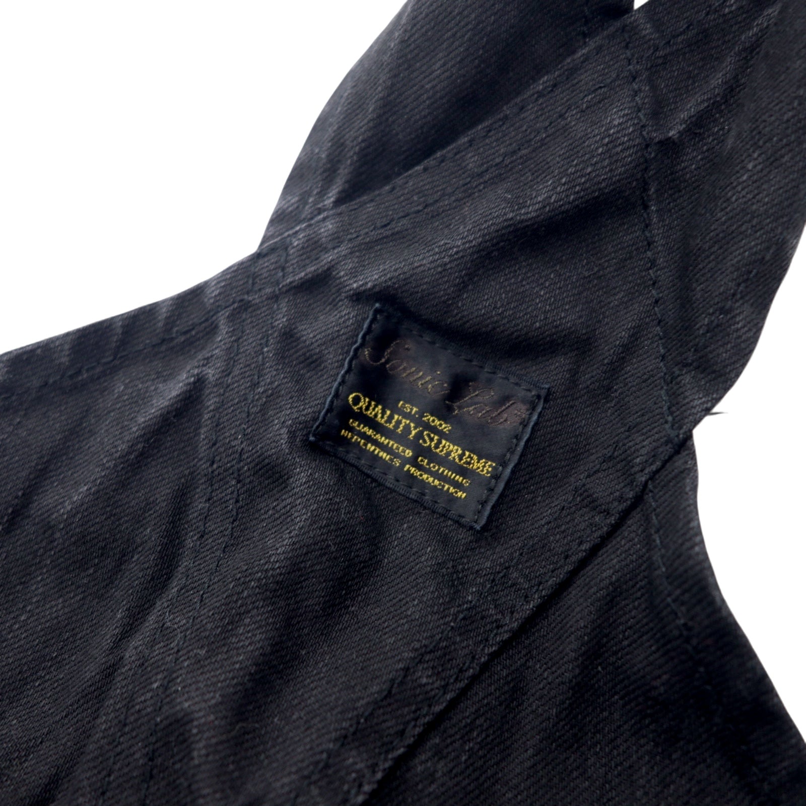 Sonic Lab (concessionario Nepenthes) Salopette in denim nero S Cotone Nero Fatto in Giappone