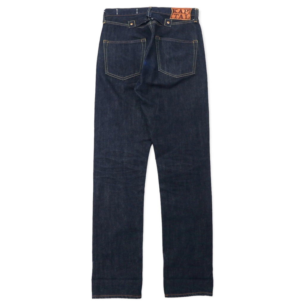 KAPITAL Jeans NEW STANDARD Denim Raw 30 Blu Scuro Cotone Cinch Back NEW STANDARD DENIM SLP014 Made in Japan